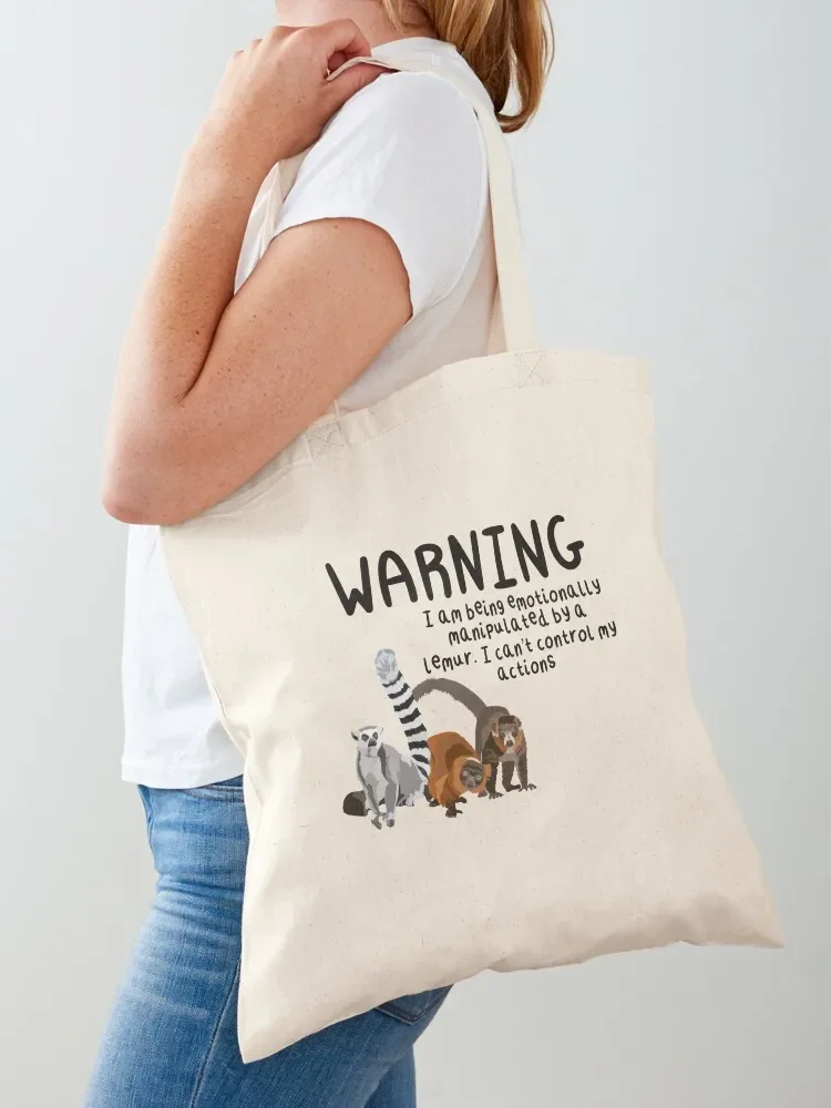 L is for Lemur Tote Bag canvas shopping bag reusable shopping bags Canvas bag for women tote