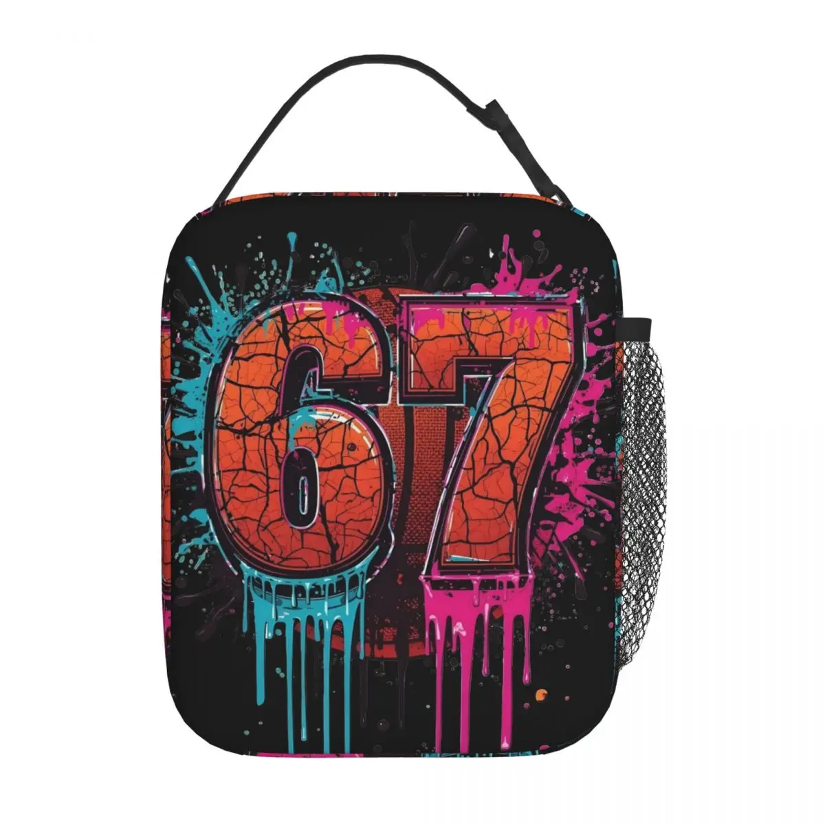 Custom 67 Soccer Six Seven Lunch Bag Warm Cooler Funny Meme Insulated Lunch Box for Office