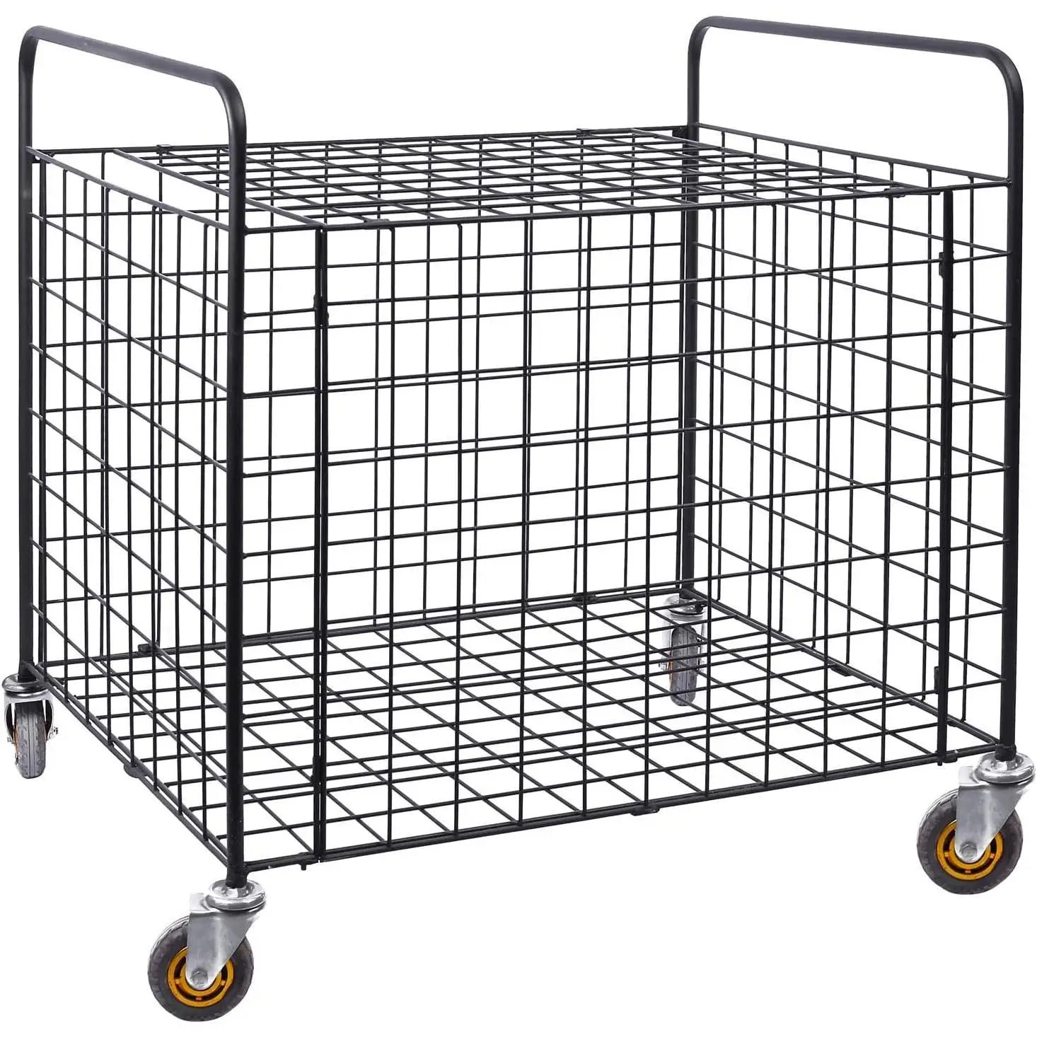 Carro de almacenamiento de pelotas deportivas múltiples de Metal para gimnasio profesional con ruedas industriales gigantes, casillero de equipo portátil de grado comercial