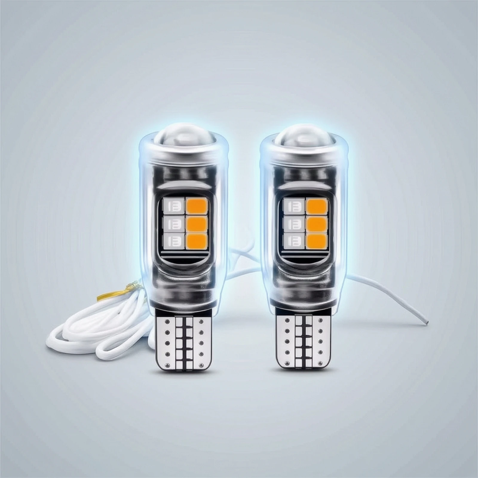 T15 LED Bulb Wedge Base Turn Indicator Bulb Direct-Fit Instant-on for Motorcyclists