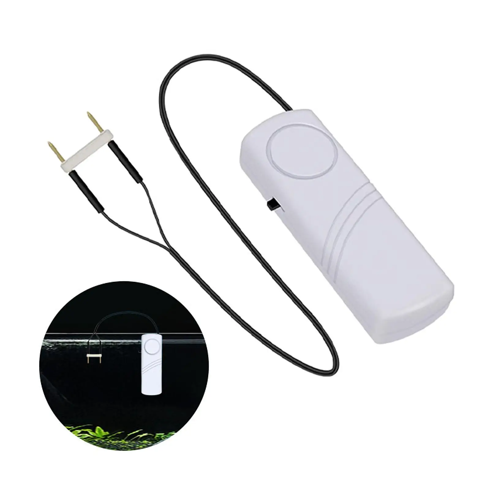 Water Level Alarm Lightweight Sturdy Portable Water Overflow Alarm Water Detector for Water Tank Aquarium Basement Swimming Pool