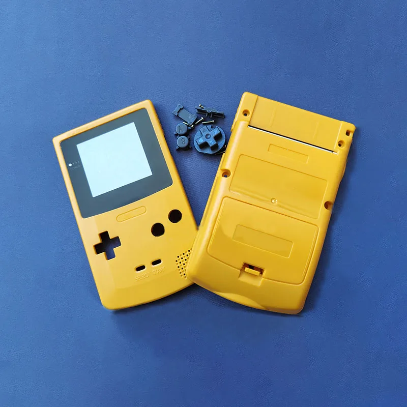 مجموعة واحدة لوحدة التحكم في الألعاب Gameboy Color GBC الكلاسيكية غطاء غلاف بلاستيكي مع زر مسامير
