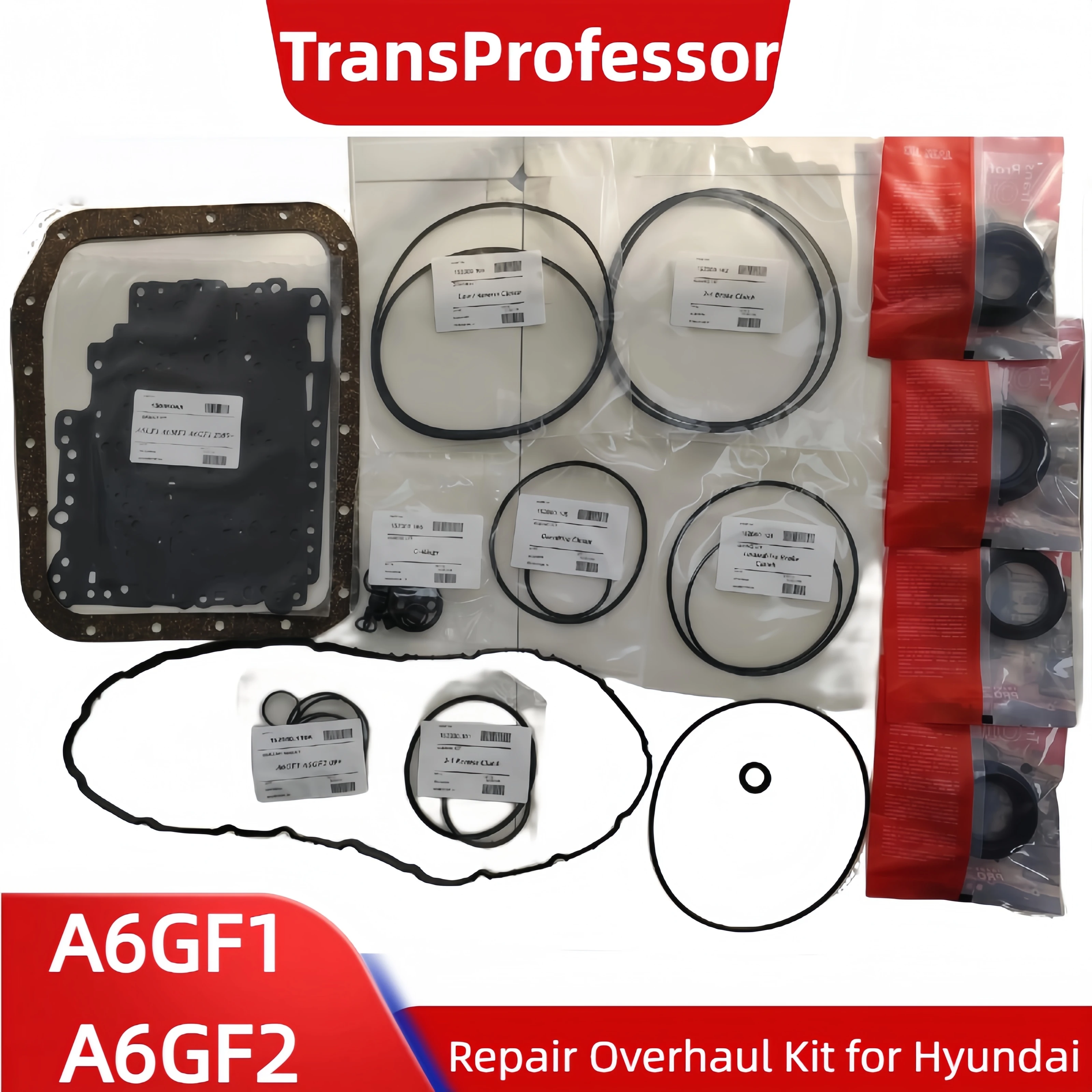 

A6GF1/2 Transmission Repair Overhaul Kit for Hyundai Gearbox, TransProfessor A6GF Automatic Oil Seals Gaskets Car Accessories