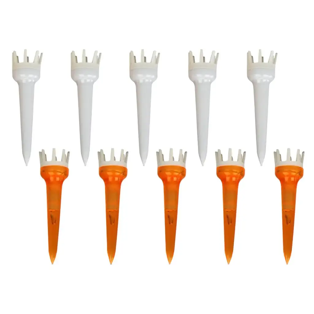 Golf Claw Tees Lightweight Plastic Crown Shape Golf Tees Height Adjustable Ball Nail Holder for Golf Training and Accessories