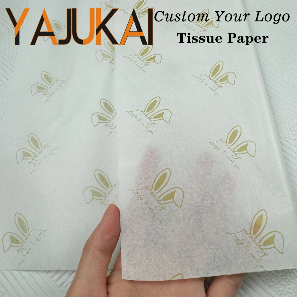 

Yajukai 10Pcs Translucent Custom Printed Wig Packaging Tissue Paper 70X50Cm Soft Snow Pear Lining Paper With Logo Gift Packaging