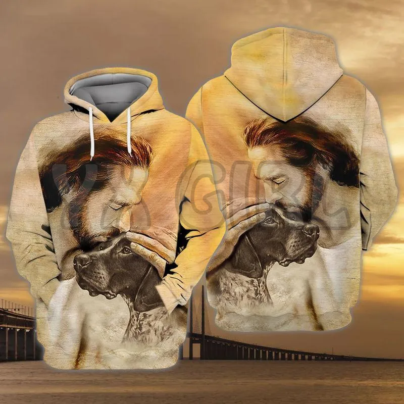 เยอรมัน Shepherd พระเจ้า3D พิมพ์ Hoodies Unisex Pullovers ตลกสุนัข Hoodie สบายๆ Tracksuit