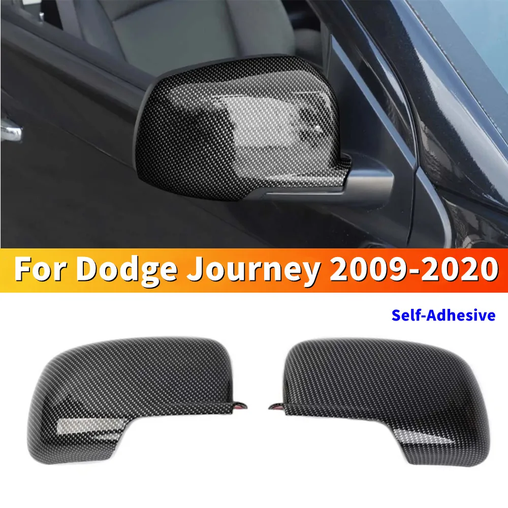 

2 шт. для Dodge Journey 2009-2020 ABS карбоновое боковое зеркало заднего вида, крышка крыла, внешняя отделка двери, декоративные детали автомобиля