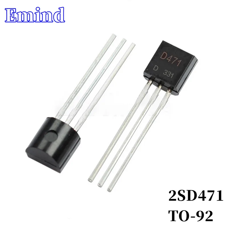 300/500/1000/2000/3000Pcs 2SD471 D471 DIP Transistor TO-92 NPN Type 25V/2A Bipolar Amplifier Transistor