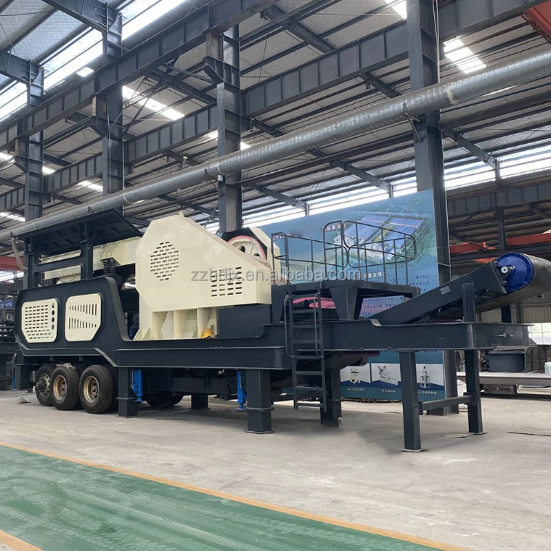 Quarry Portable Hard Stone Crushing Machine Price Mobile Jaw & Impact & Cone Crusher Limestone Granite Basalt Ore Mobile Crusher