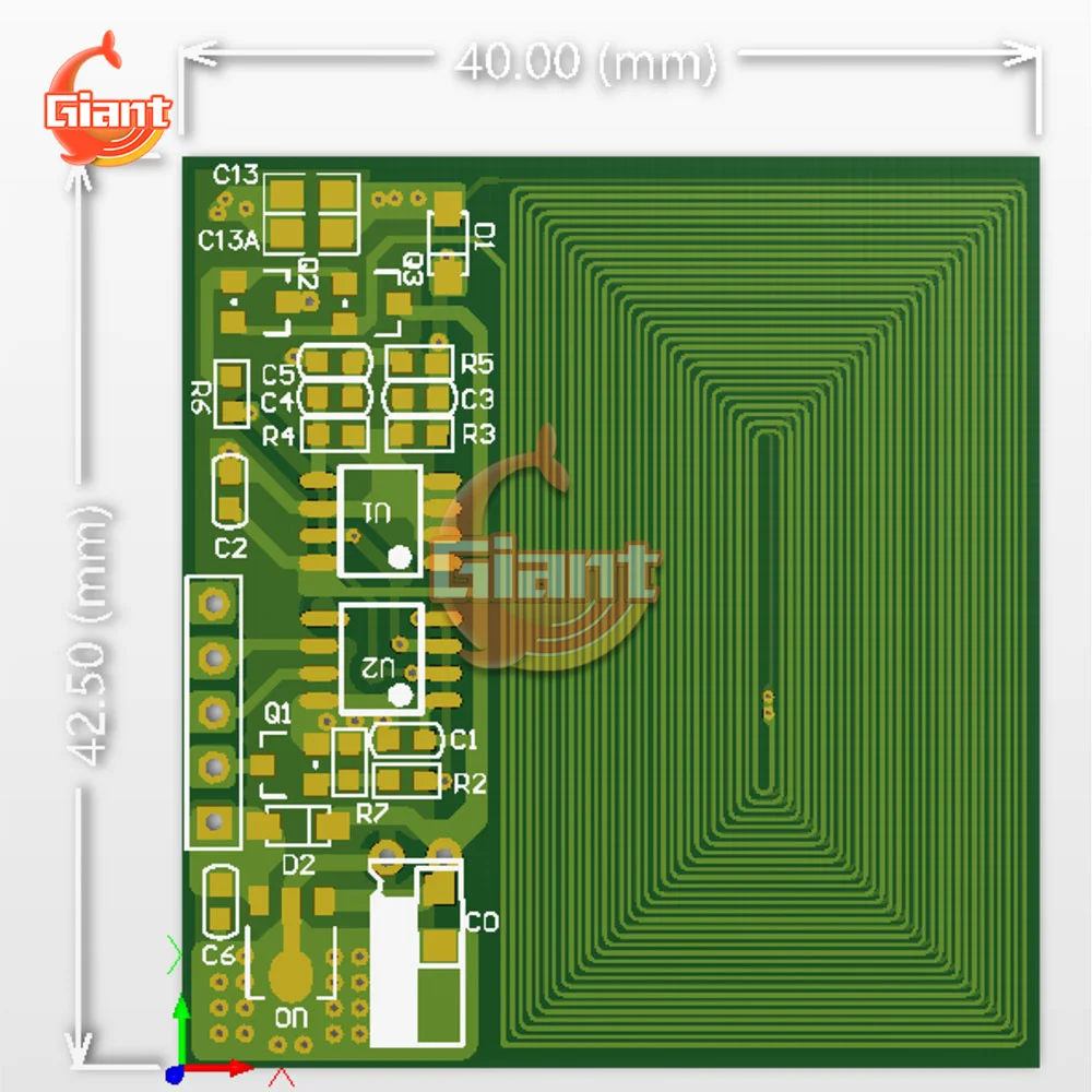 RFID 125kHz Card Reader Embedded Module Circuit Modules UART Interface RDM6300