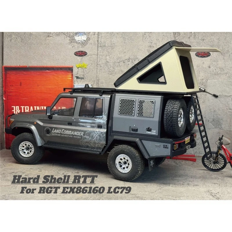 

RGT EX86160 1:10 LC79 RC Crawler: Модель с откидной крышей, выдвижной лестницей и магнитным замком – детали для реалистичного моделирования