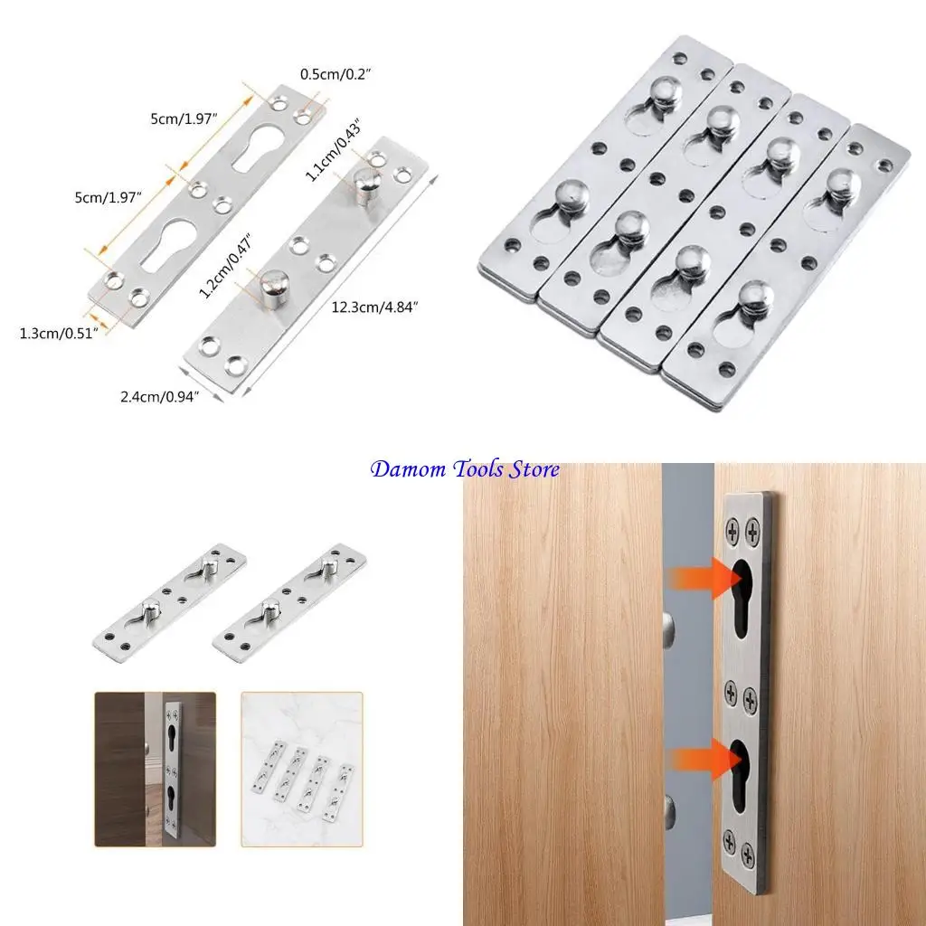 

57BE Bed Frame Fasteners Stainless Steel Furniture Bed Hinge Connector Hardware