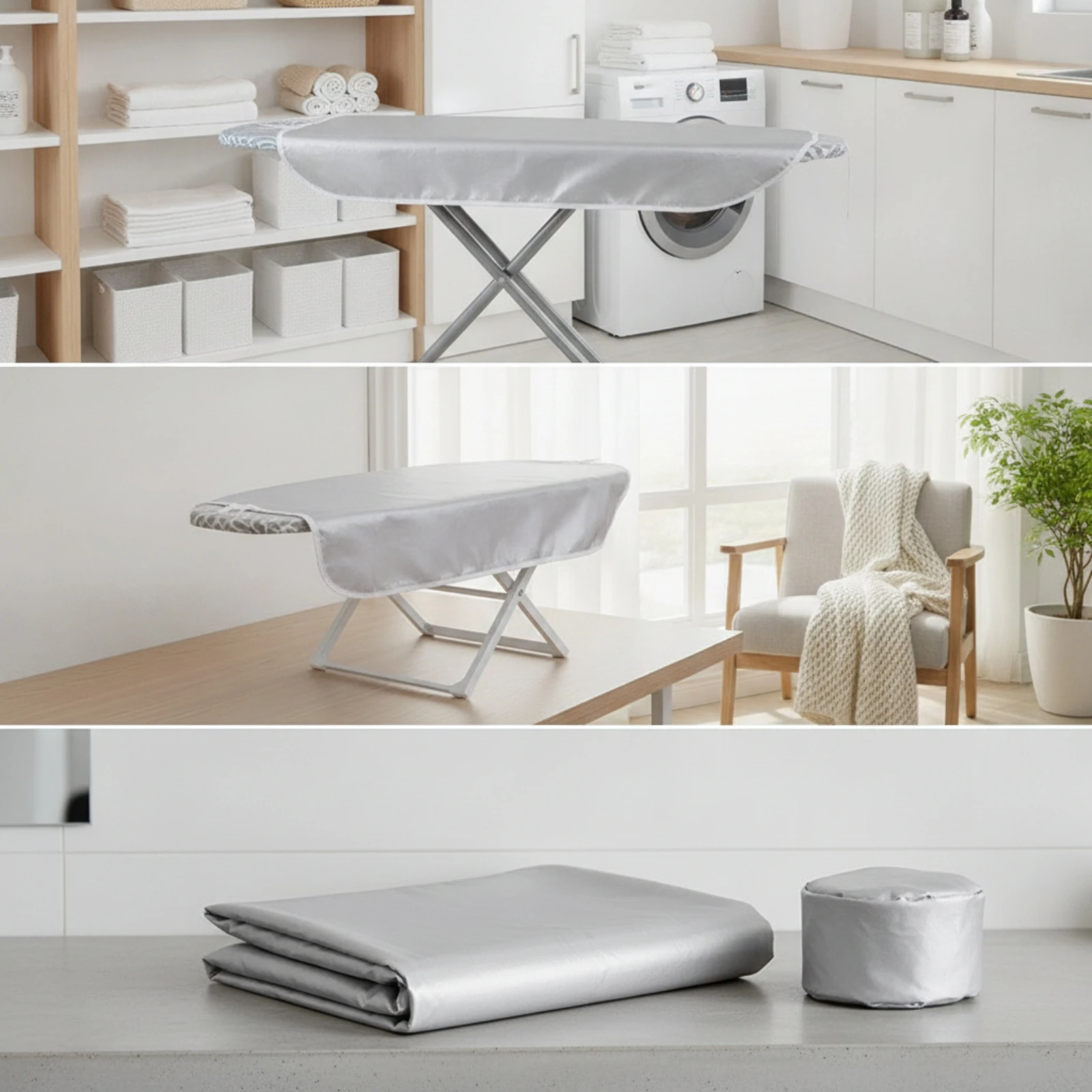 Ironing Board Cover Rectangular Ironing Board Cover with Tie Fastening Long-Lasting Adjustable for Laundry Room, Home