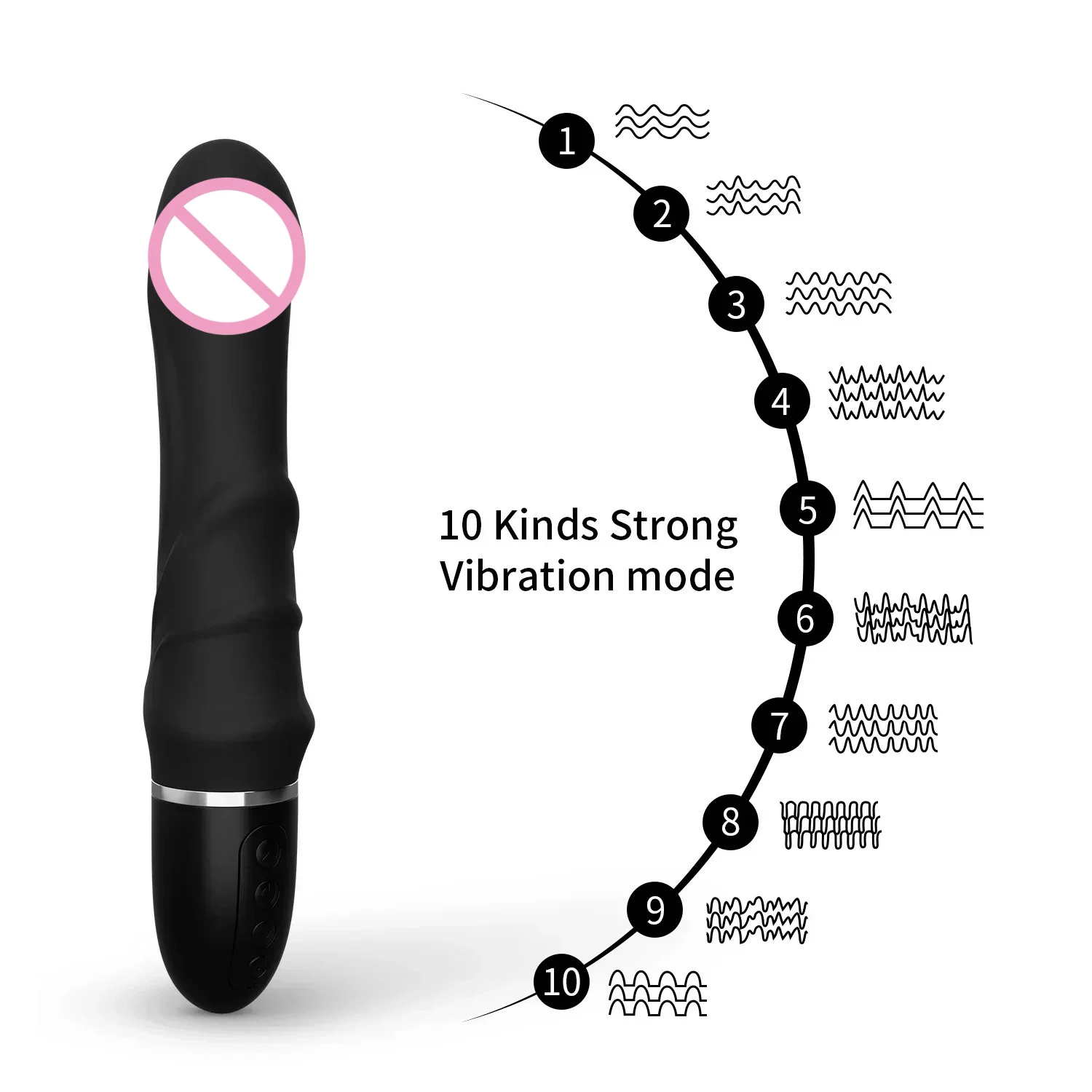 10 Modes Soft Silicone Vibrator Big Dildo Massager Female Masturbator for Couples G-spot Clitoral Stimulator Sex Toys for Women