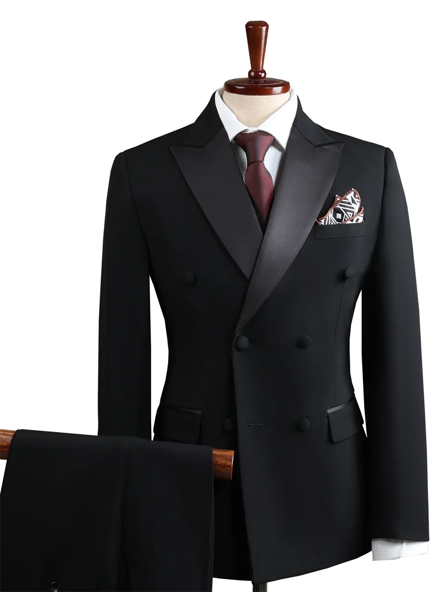 LH184 High-end double-breasted suit for men, groom wedding dress, groomsmen suits