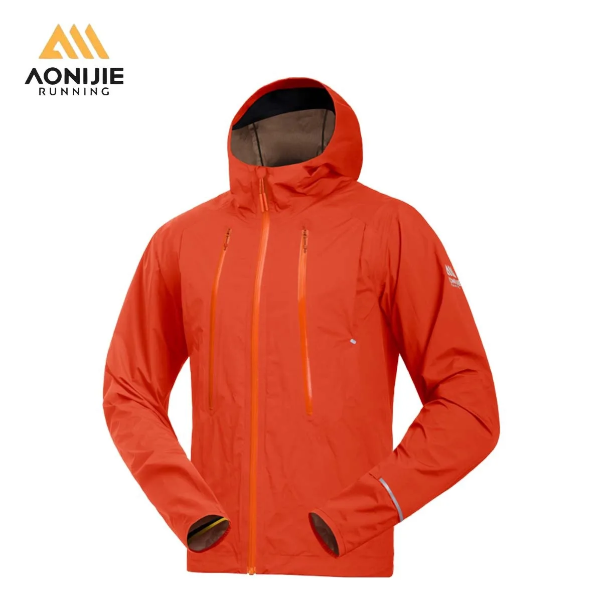 AONIJIE F5216 Windproof Jacket Men Autumn and Winter Windproof Warm Outdoor Water-repellent Hiking Top Hooded Running Jacket