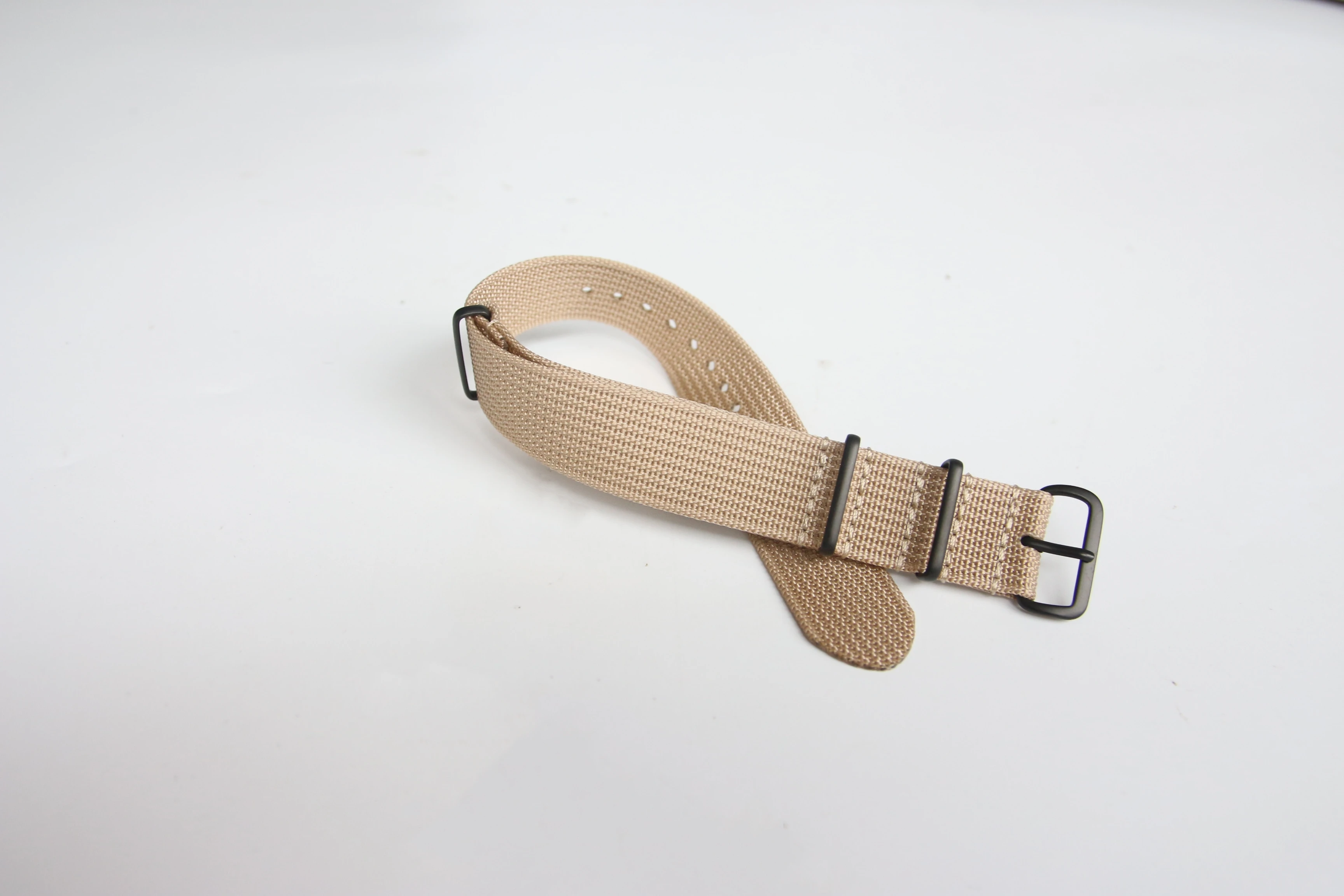Schwarzes geripptes Uhrenarmband mit Schnalle, universelle Stoffbänder, 18 mm, 20 mm, 22 mm, hochwertiges Nylon-Nato-Uhrenarmband-Zubehör – Detail 7