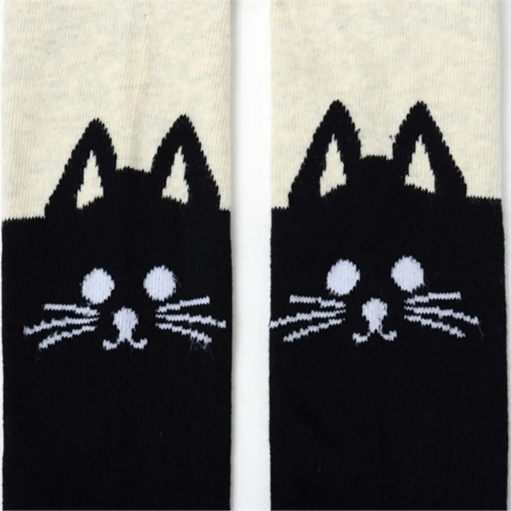 Spring Autumn period Leggings Cartoon Splicing Children Pantyhose Girls Boneless Cartoon Cat Head Rabbit Render Pantyhose