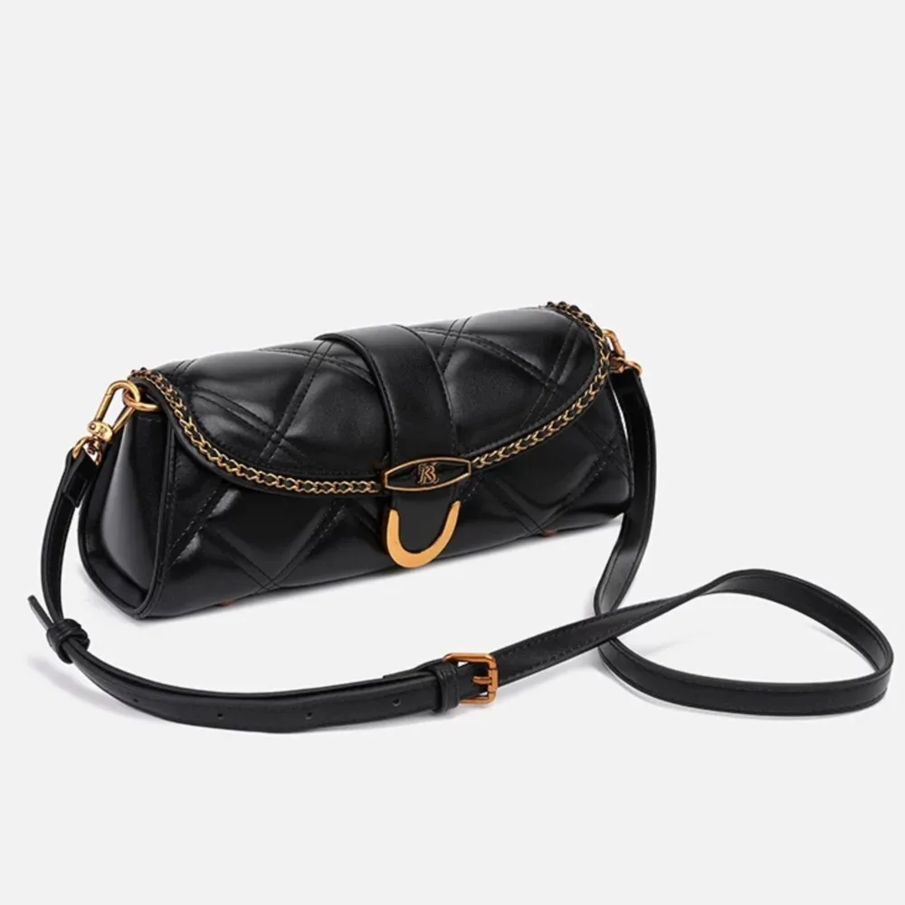 2026 Autumn/Winter New Women's Shoulder Bag Light Luxury Diamond Grid Chain Underarm Bag Original Design Fashionable Atmosphere