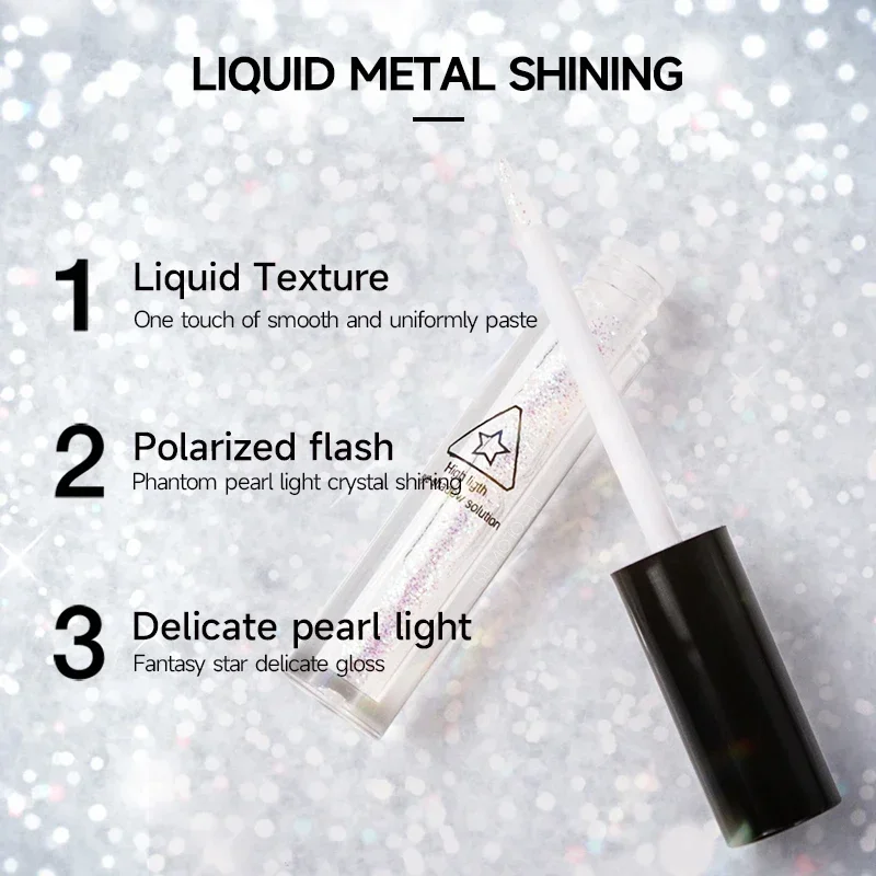 Metallic Shiny Eyeliner Pen Diamonds Shimmer Liquid Glitter Waterproof Lasting Eyeliner Eyeshadow Women Make Up Eye Beauty Party