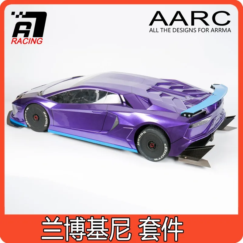 ARRMA F1 Infraction Felony 1/7 RC Car Body Shell Conversion Kit for Lamborghini Style Titanium Armor Carbon Fiber Chassis Panel