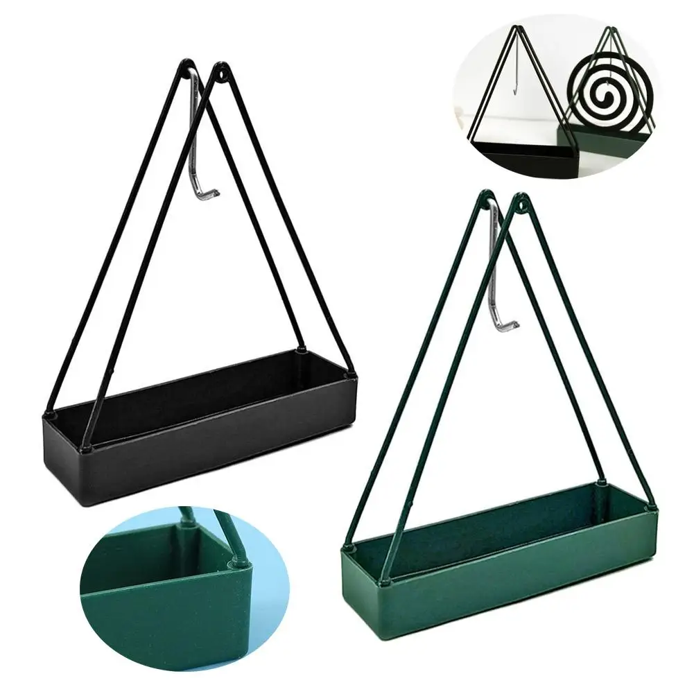 Mosquito Coil Holder With Tray Creative Wrought Triangular Shape Mosquito Repellent Incense Rack Home Decor Tool