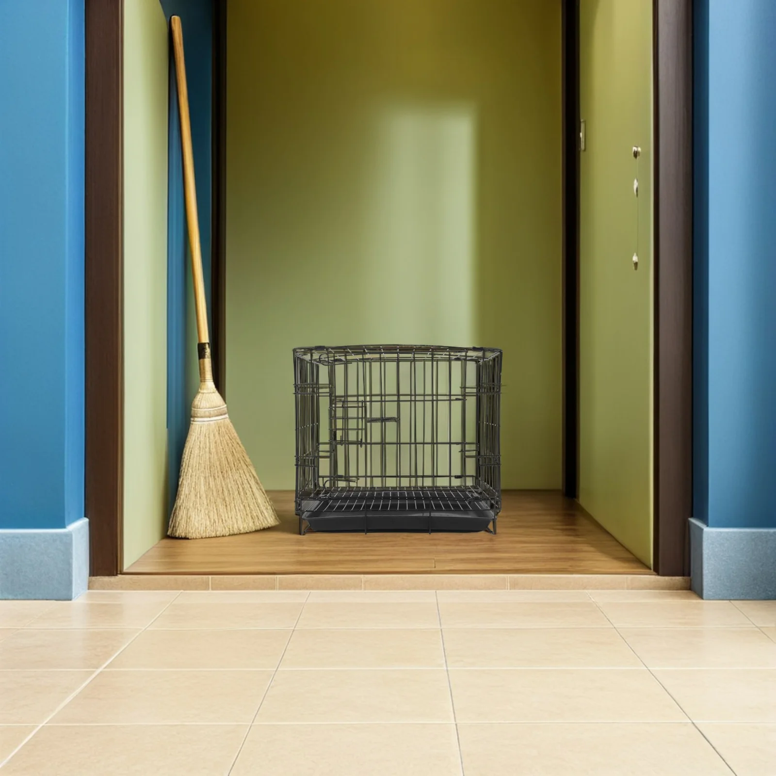 

Foldable Small Pet Dogs Crate Metal Wire Portable Travel Kennel for Cats Rabbits Indoor Outdoor Ventilated Folding Dog Cage