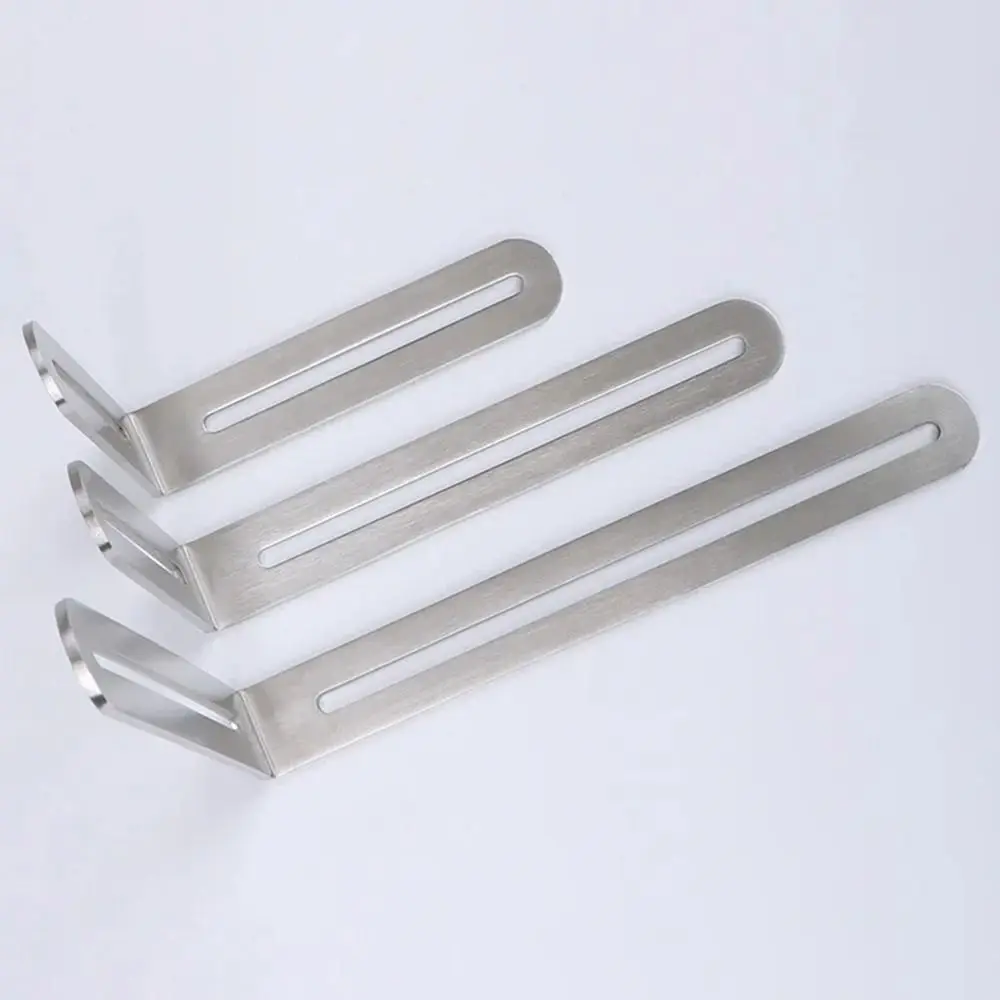 1/2Pcs Stainless Steel Angle Bracket 90 Degree Right Angle Furniture Fastener Corner Brace Joint Silver L Shape