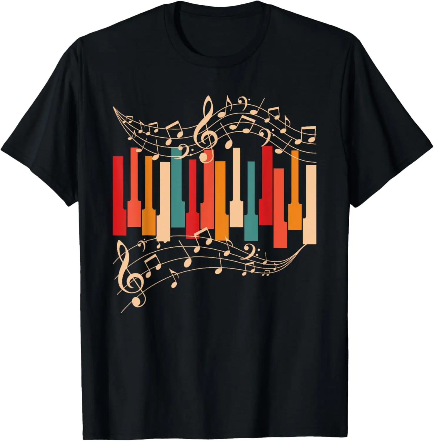 

Retro Piano Musician Keyboard Sheet Music Pianist Keyboard T-Shirt