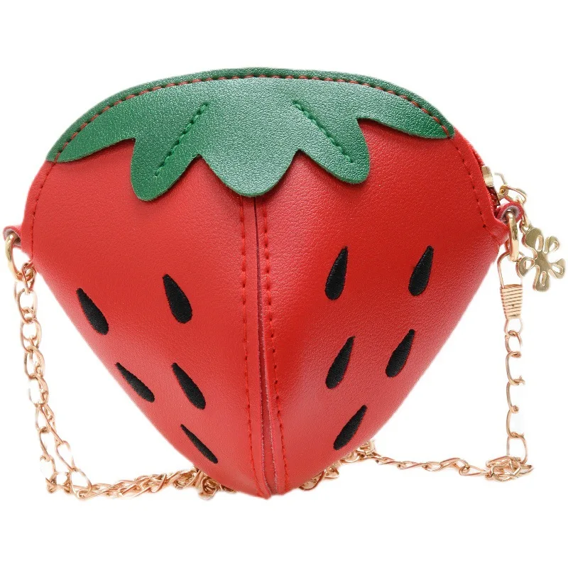 New Children's Bag, Princess Shoulder Crossbody Bag, Fruit Strawberry Coin Purse, Cute Accessories, The Best Birthday Gift view 2