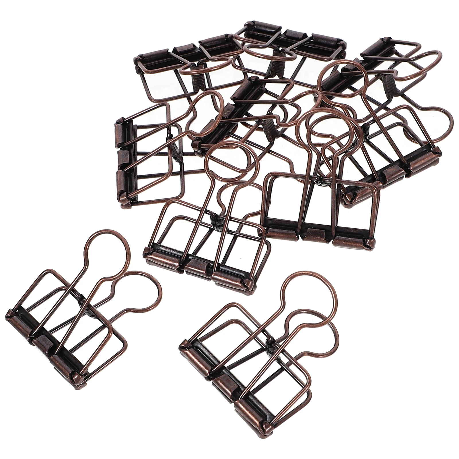 

10 Pcs Paper Clips Hollow Dovetail for Small Binder Household Stationery Clamps Office