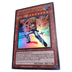 YuGiOh Tyler The Great Warrior Animation Characters Self Made Refraction Flash Card Anime Classics Game Collection Cards Toy