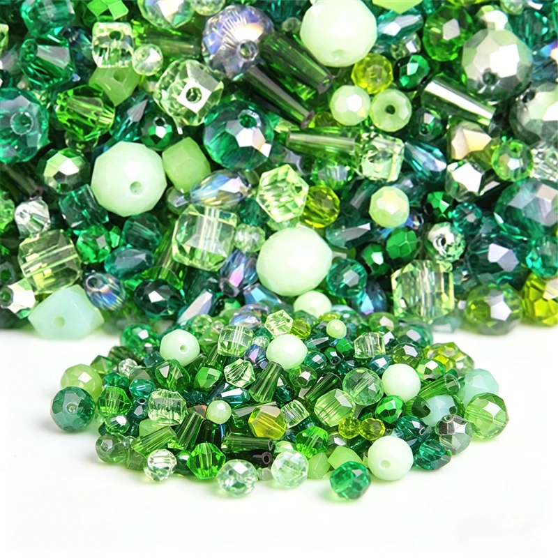 10G Mixed Shaped Size Glass Crystal Beads DIY Jewelry Accessories Loose beads