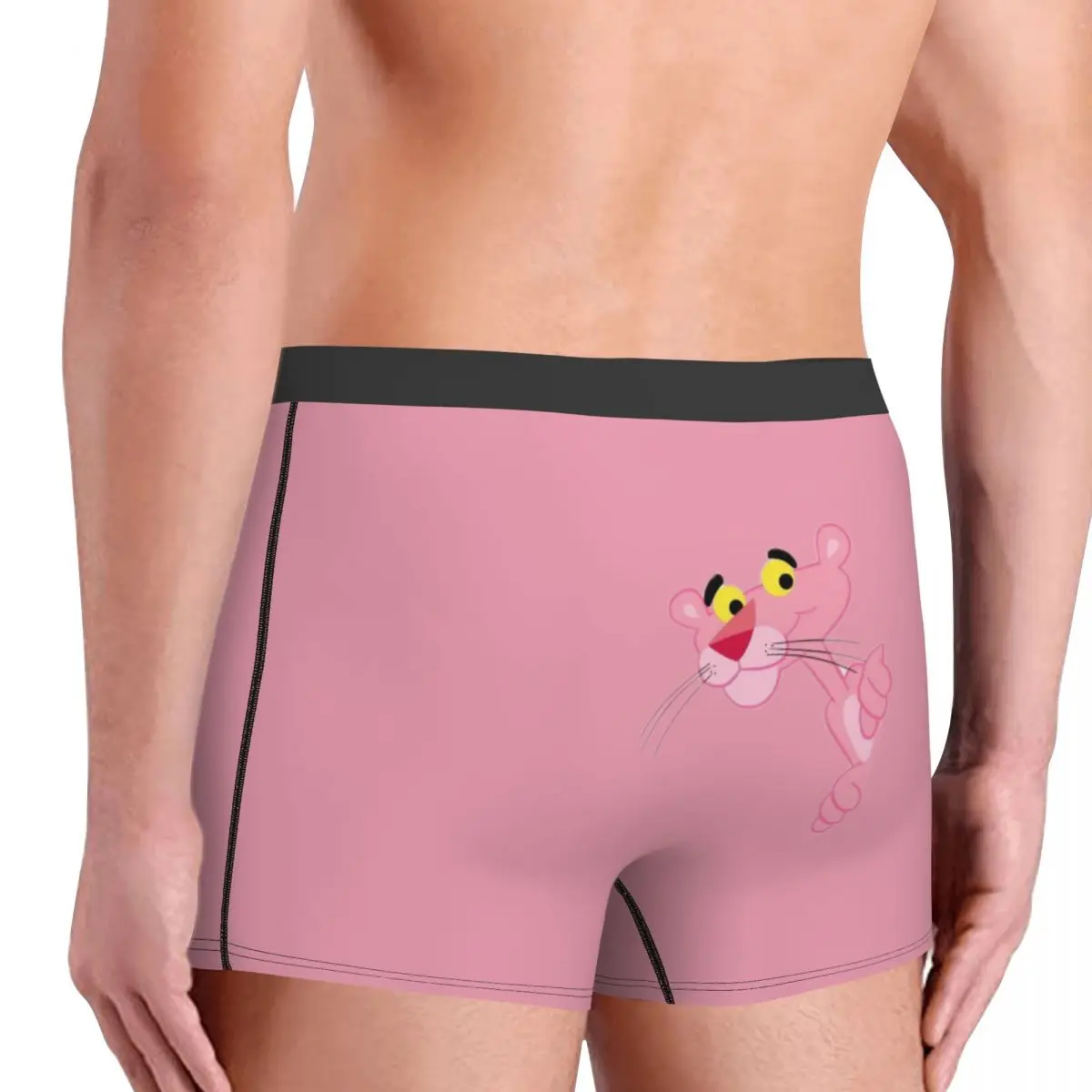 Disney Pink Leopard bokserki dla mężczyzn z nadrukiem 3D majtki kreskówkowa bielizna majtki miękkie majtki