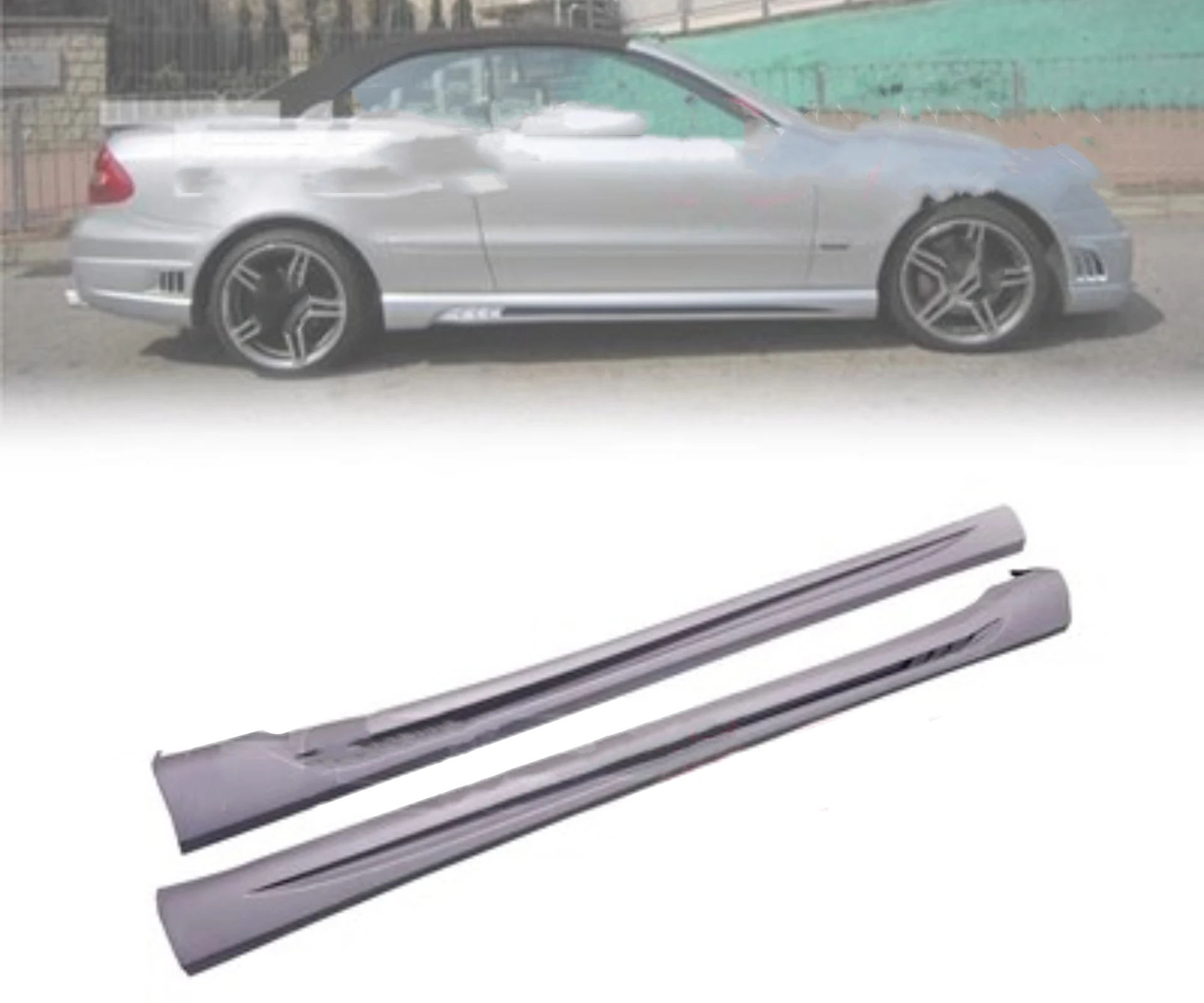 Front Rear Bumper Assembly Side Skirt for Mercedes Benz CLK W209 Tail Wing Convert  Body Kit Auto Accessories