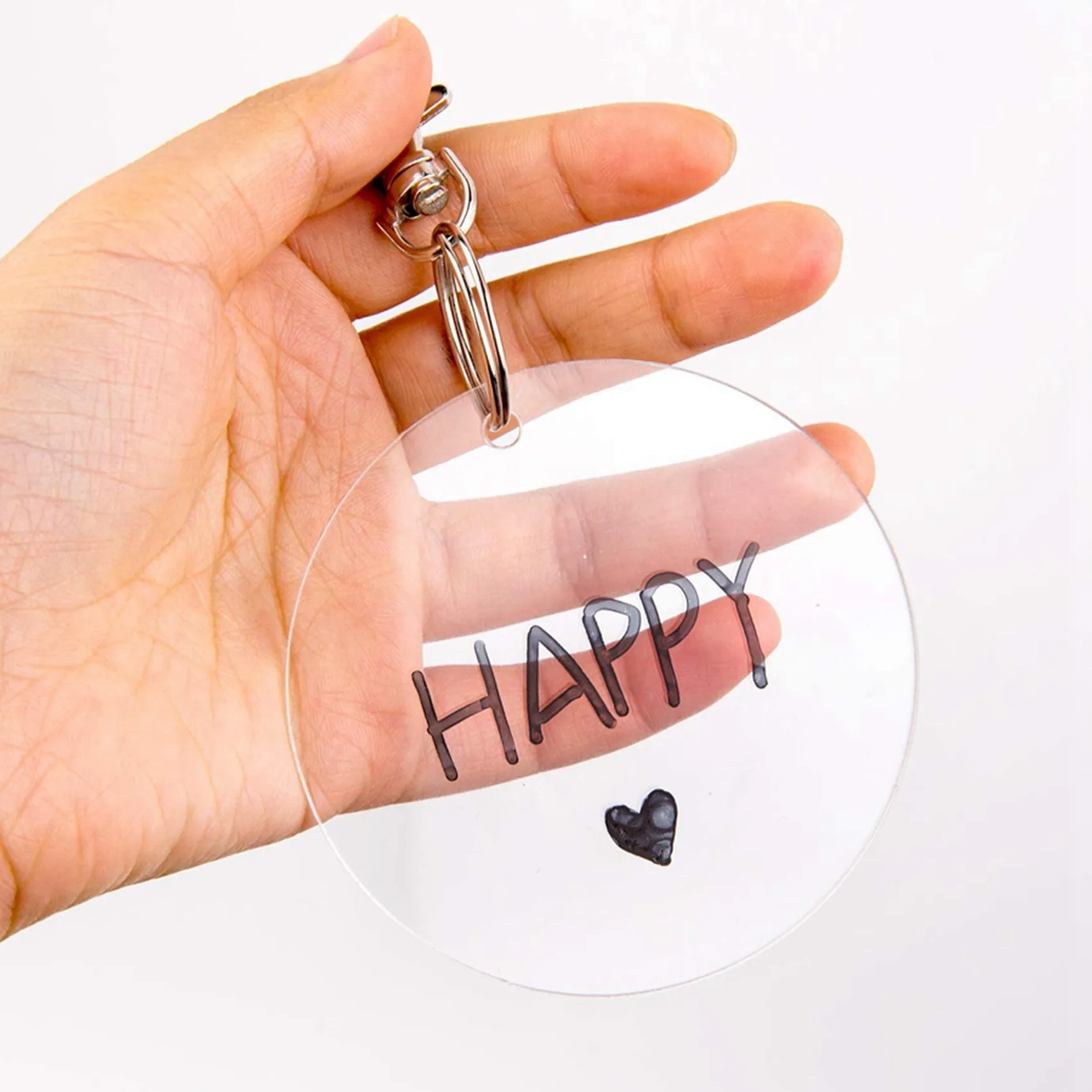

300 Pieces 2 Inch Clear Acrylic Keychains Blanks With Hole,Durable Acrylic Disc Perfect For DIY Crafts(1/8 Inch Thick)