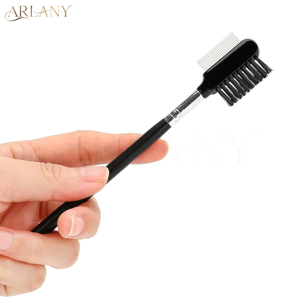 ARLANY Hair Comb for UV Lamp Hair Extensions 3 in 1 Hair Edge Control Brush Double-sided Hair Styling Comb Makeup Eyebrow Comb