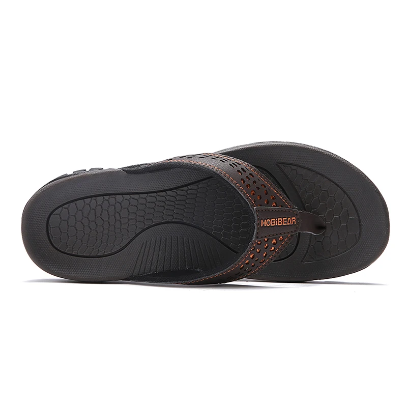 Fashion PU Leather Flat Shoe Beach Holiday Size 40-50 Jumpmore Summer Flip Flops Men Shoes Outdoor