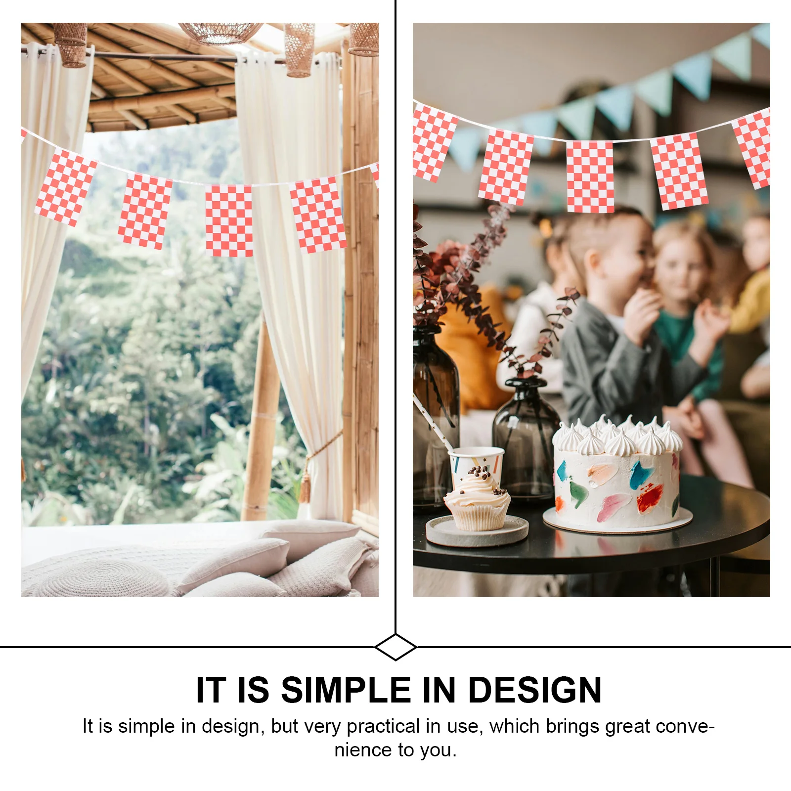 

Checkered Racing Flag String for Race Car Party Decorations and Events Hanging Car Flags Small Checkered Flag Party Supplies