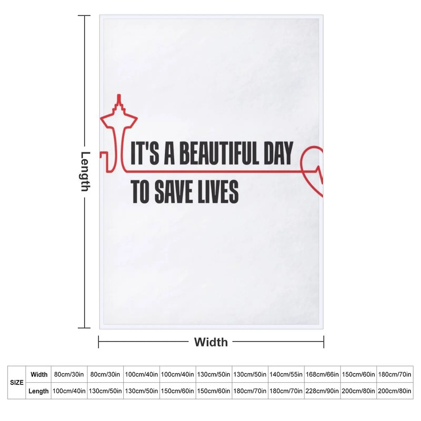 Ita??s a Beautiful Day to Save Lives Throw Blanket christmas gifts Luxury Throw blankets ands Stuffeds Decorative Sofa Blankets