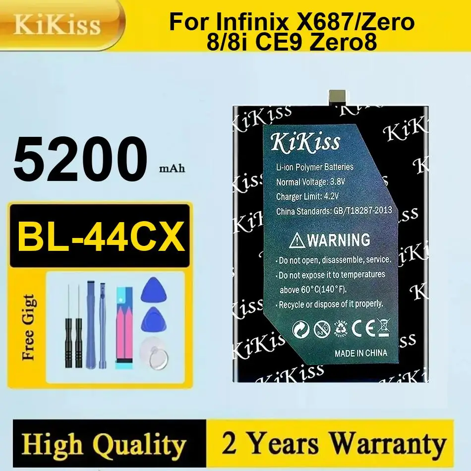 

Аккумулятор Kikiss 5200 мАч BL-44CX для Infinix X687/Zero 8/8I CE9 Zero8