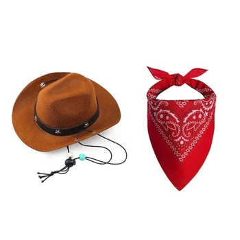 Halloween Cowboy Dog Hat 1