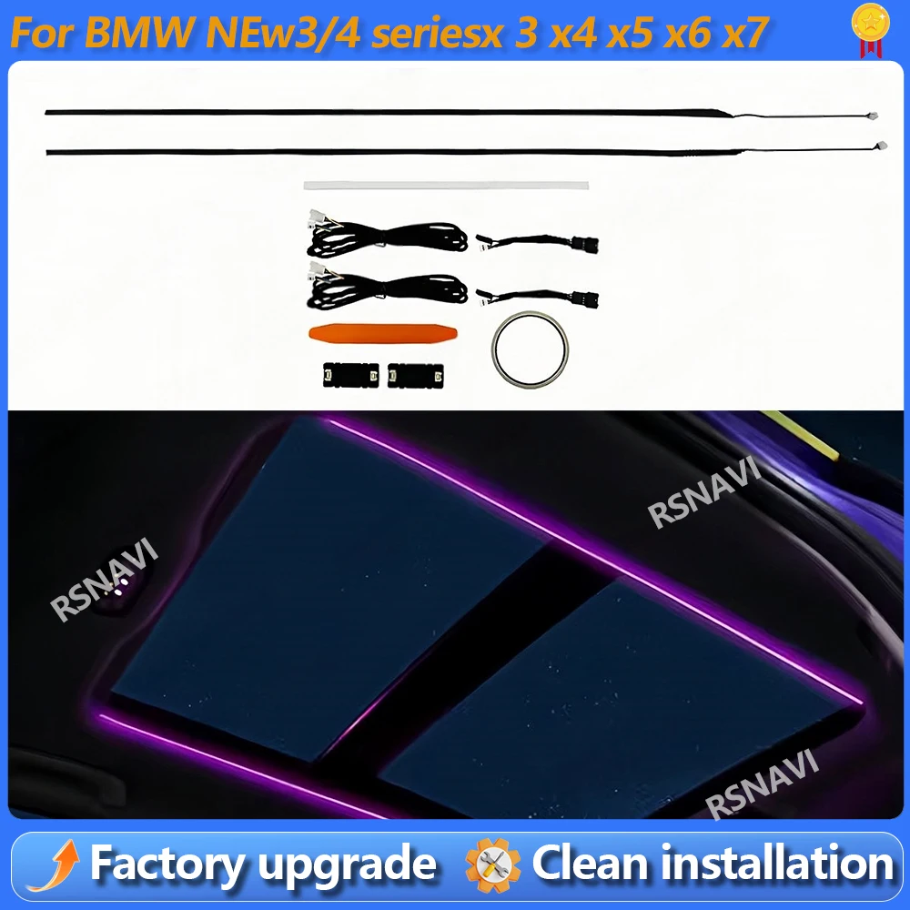

11 Colors Center Console Saddle Atmosphere Light New 5 series 6GT G30 G32 M5 Ambient Light Interior Mouldings Decorative Strips
