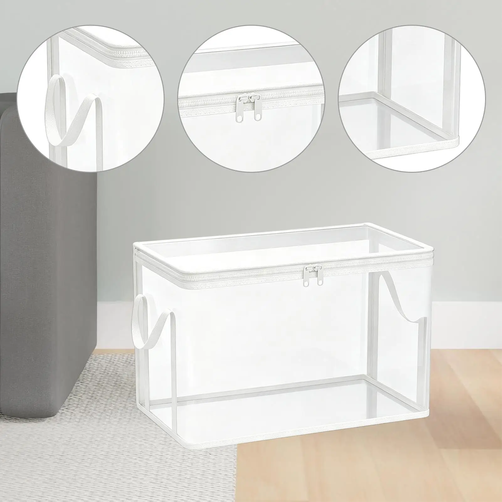 2 Stück 38x24x32cm PVC Spielzeug-Aufbewahrungsboxen Faltbare Spielzeugkiste für Kuscheltiere Plüschpuppen Organizer Multifunktionale Aufbewahrung – Detail 14