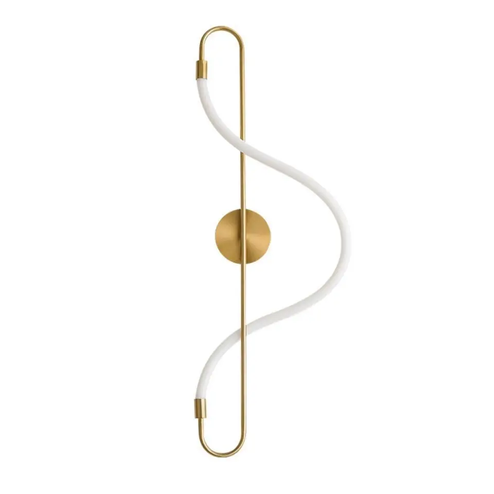 

Minimalist creative music note wiring wall light luxury living room background wall staircase decoration