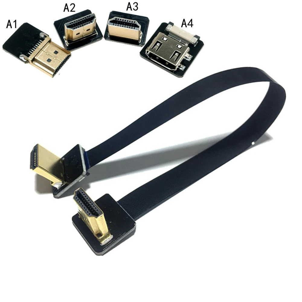 10cm 20cm 50cm FPV HDMI Type A Male to Male HDMI FPC Flat Micro MINI HDMI Compatible Cable for Multicopter Aerial Photography