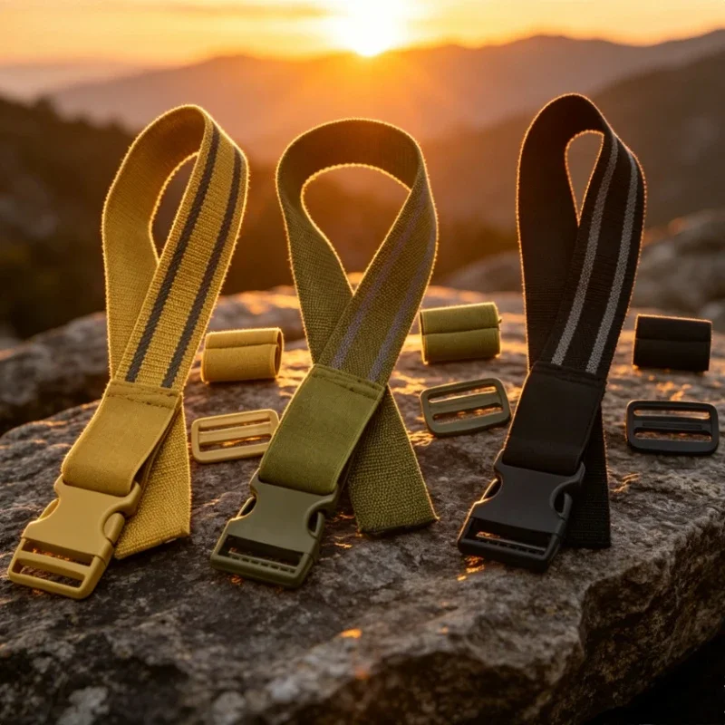 equipamento-para-hobbies-ao-ar-livre-cinta-de-fixacao-de-perna-ajustavel-em-nylon-resistente-com-fivela-de-plastico-de-liberacao-rapida-e-fita-de-reposicao