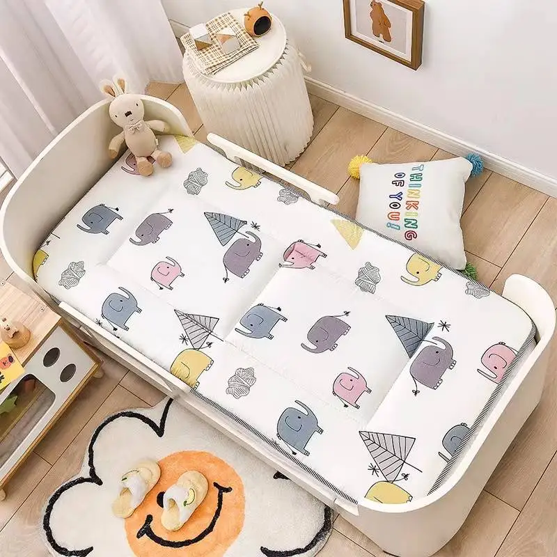 IMBABY Bed Mattresses Thick Baby Cradle Mattress Pad Cute Cartoon Baby Bed Mattress Crib Cotton Mattress Cradle 120x60 135X60