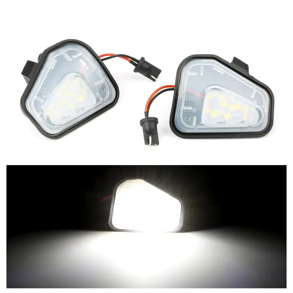 2pcs Canbus LED Side Mirror Puddle Lights Lamp for VW Je.tta 10-2015 EOS 09-2011 Passat B7 2010~ CC 2009-2012 Scirocco 2009-2014