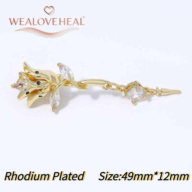 1 Stück 18K vergoldete Messing-Ovalbox mit Magnetverschluss und Mikro-Pavé-Zirkonia mit Edelstein für DIY-Halsketten, Armbänder und Schmuckherstellung – Detail 27